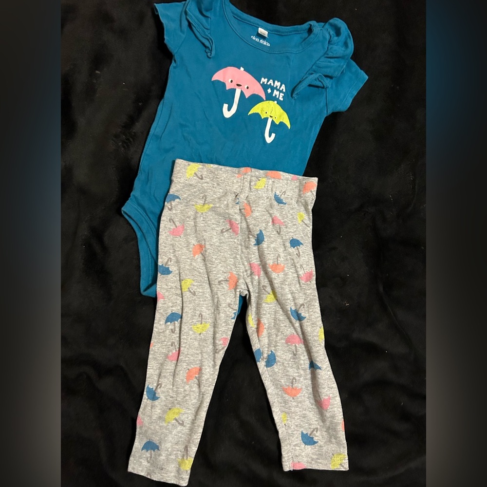 Okie Dokie “Mama & Me” umbrella outfit, baby girl 9 months